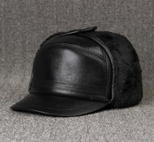 Load image into Gallery viewer, Leather Hat High Quality Sheepskin