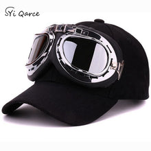 Load image into Gallery viewer, Adjustable Baseball Cap with Ski Goggles